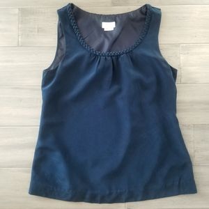 Kate Spade Silk Navy Sleeveless Top